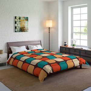 Retro MCM Geometric Multicolor Comforter | lovevisionkarma.com