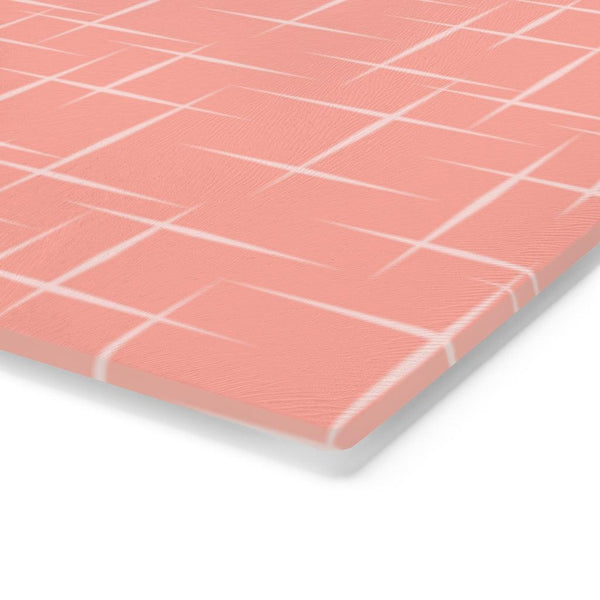 Retro Mid Century Modern Pink Glass Cutting Board | lovevisionkarma.com