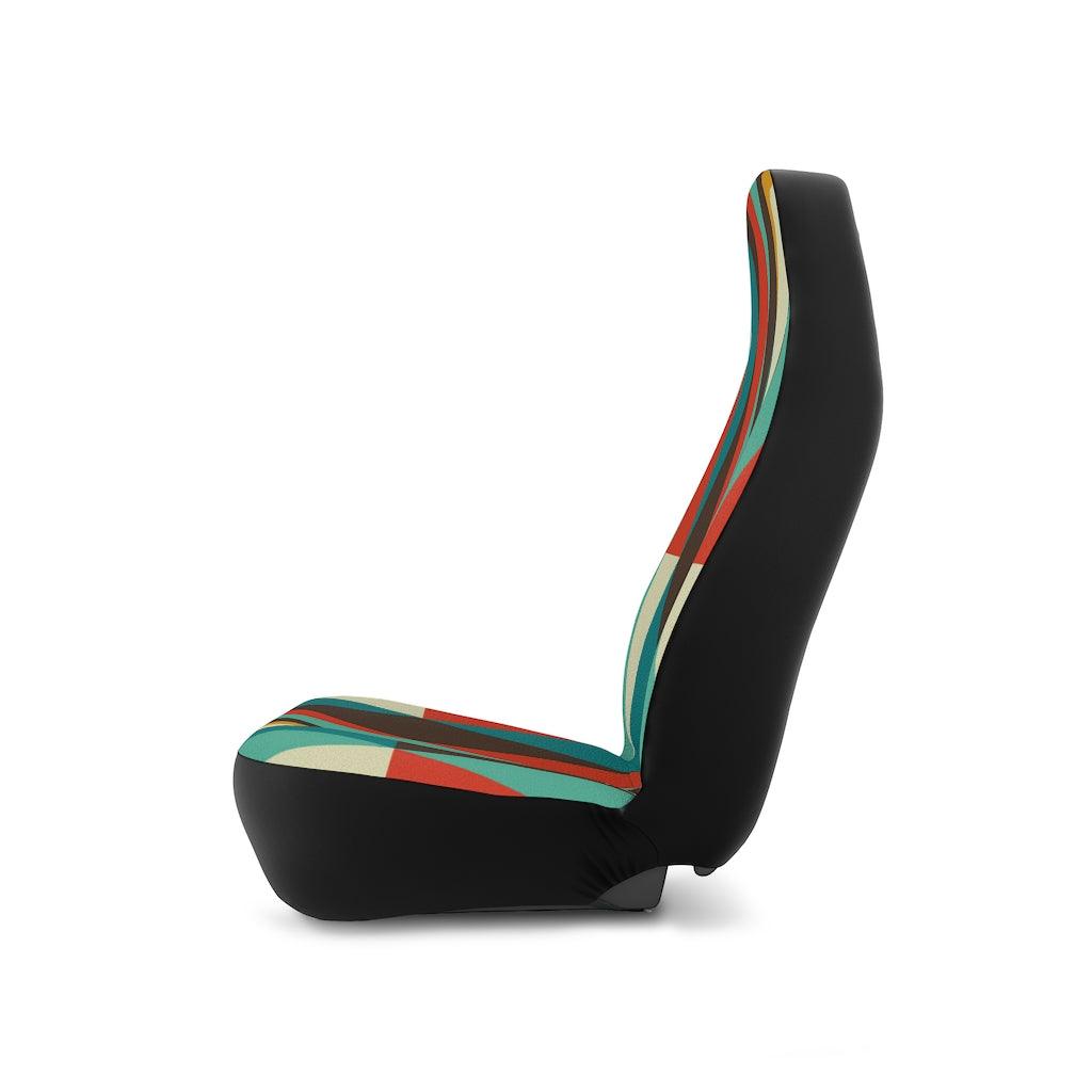 Retro Mid Century Modern Multicolor Diamond Car Seat Covers | lovevisionkarma.com