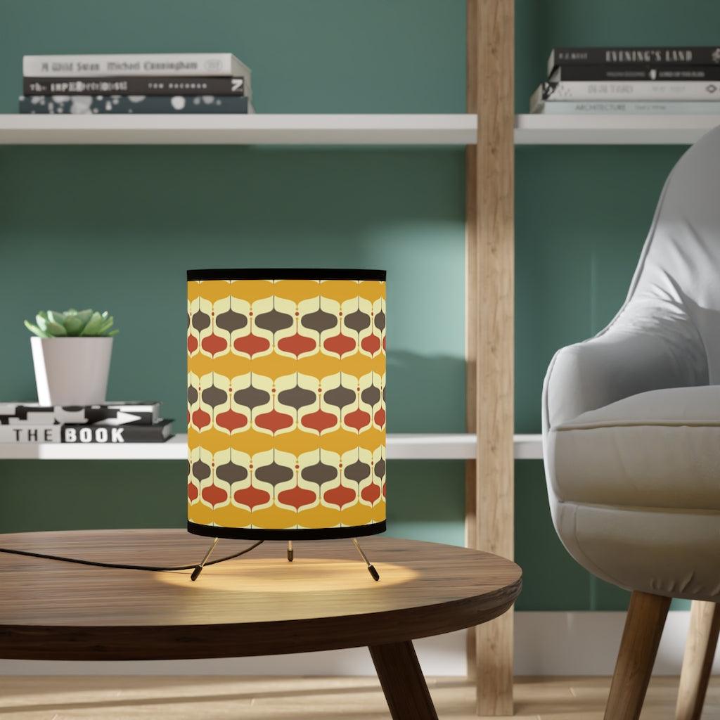 Mid Century Mod Retro Onion Mustard & Orange Accent Lamp | lovevisionkarma.com