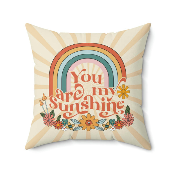 Groovy 60s "You Are My Sunshine" Colorful MCM Throw Pillow | lovevisionkarma.com