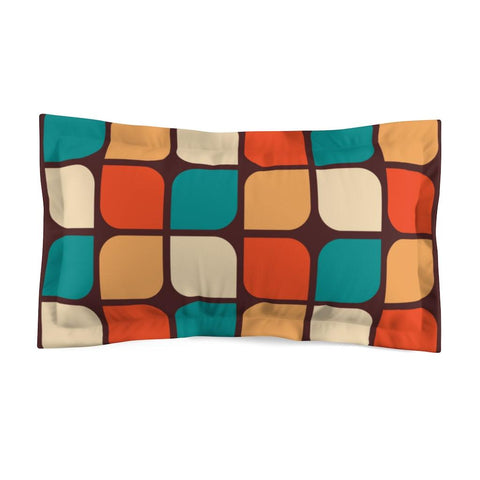 Retro Geometric Mid Century Multicolor Pillow Sham | lovevisionkarma.com