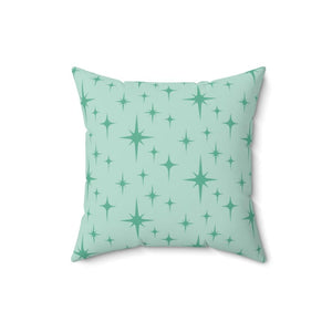 Retro MCM Starburst Mint Green Throw Pillow | lovevisionkarma.com
