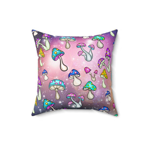 Cosmic Mushroomcore Galaxy Multicolor Pillow | lovevisionkarma.com