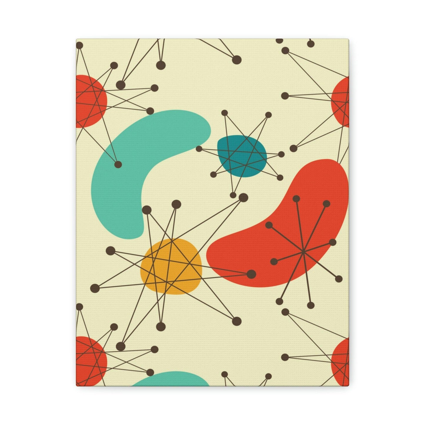 Retro 50s Atomic Burst and Boomerang Mid Century Mod Canvas Gallery Wrap | lovevisionkarma.com