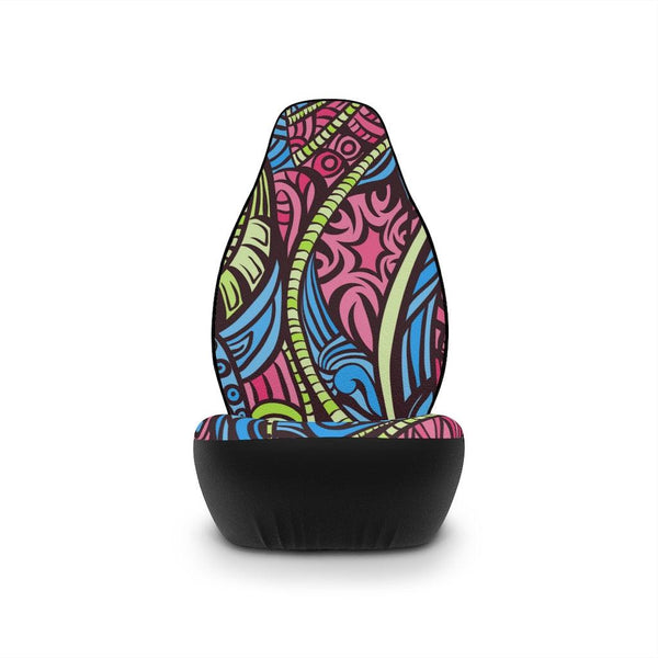 Boho Abstract MCM Blue, Pink & Green Car Seat Covers | lovevisionkarma.com
