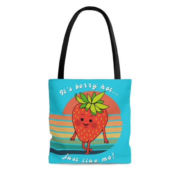 Cute Summer "Berry Hot" Retro Tote Bag | lovevisionkarma.com