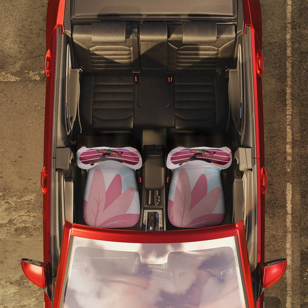 Atomic Cat Retro Sunset Pink MCM Car Seat Covers | lovevisionkarma.com