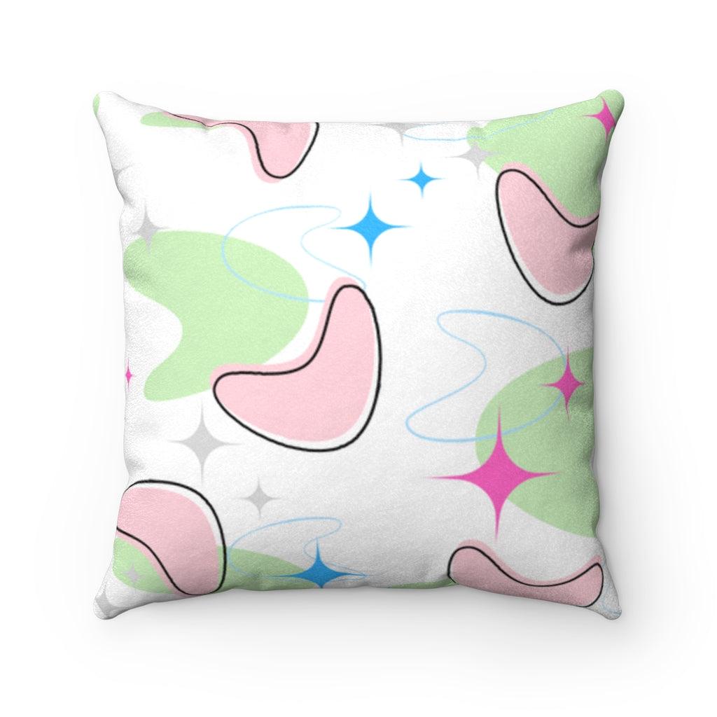 Retro MCM Atomic Starbursts and Boomerangs Multicolor Pillow | lovevisionkarma.com