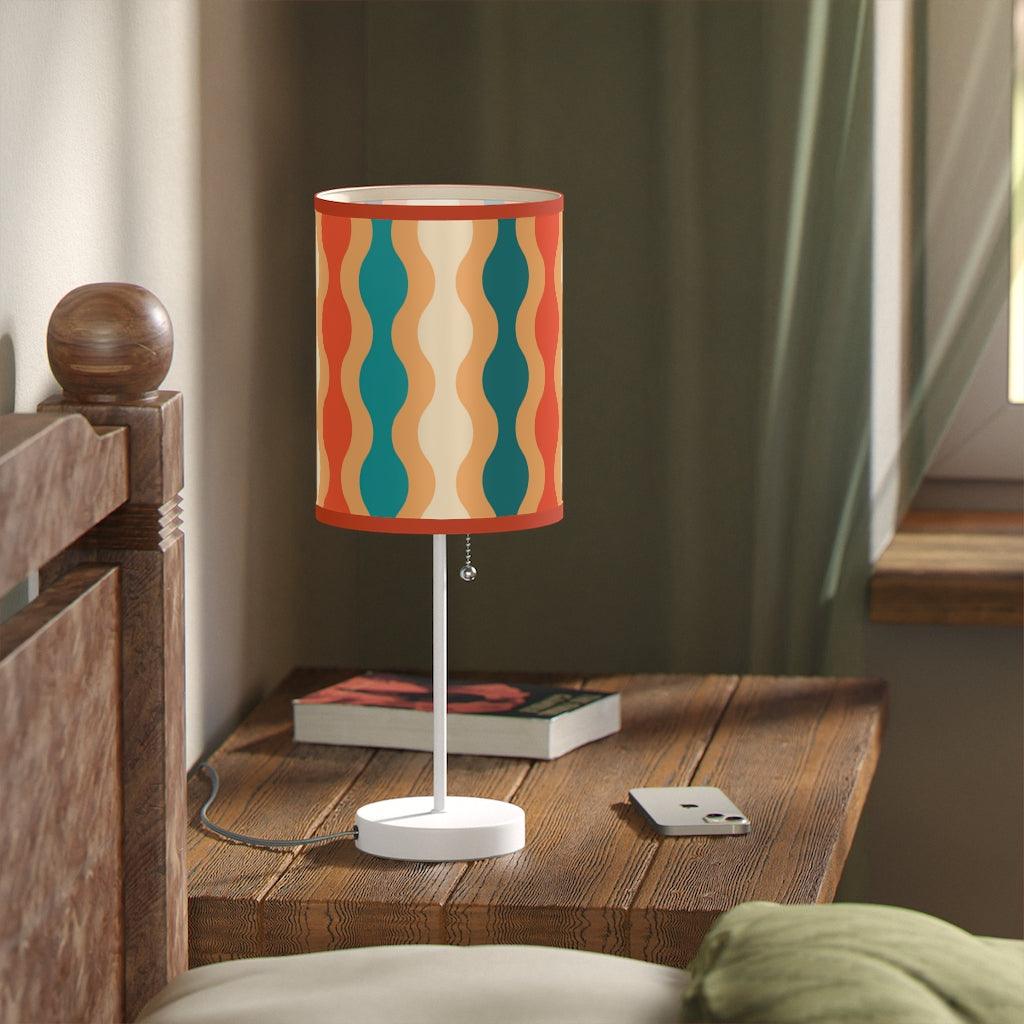 Groovy Waves Retro MCM Multicolor Tabletop Lamp | lovevisionkarma.com