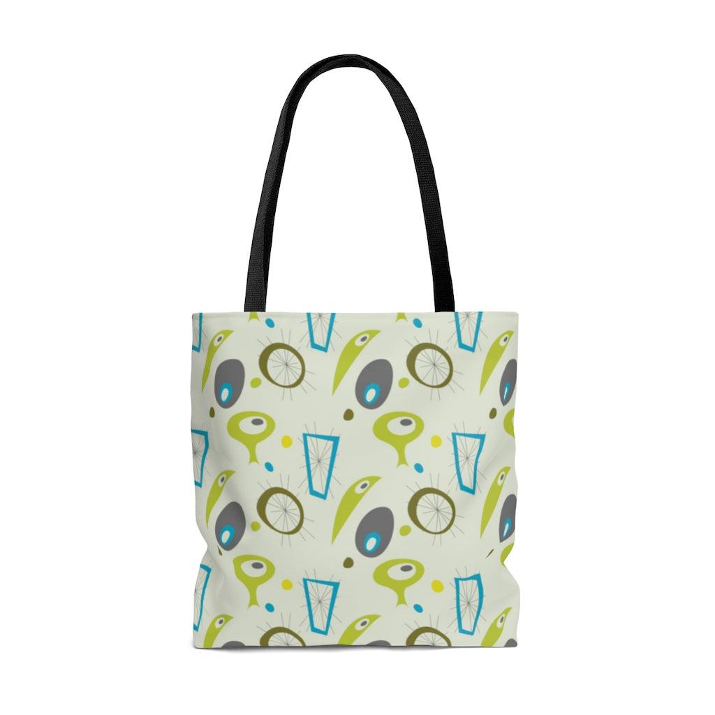 Retro 50s Atomic Space Age Tote Bag | lovevisionkarma.com