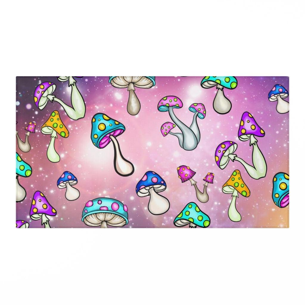 Cosmic Mushroomcore Galaxy, Multicolor Anti-Slip Rug | lovevisionkarma.com