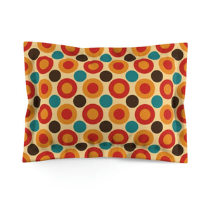 Retro 60s 70s Mod Circles Multicolor MCM Pillow Sham | lovevisionkarma.com