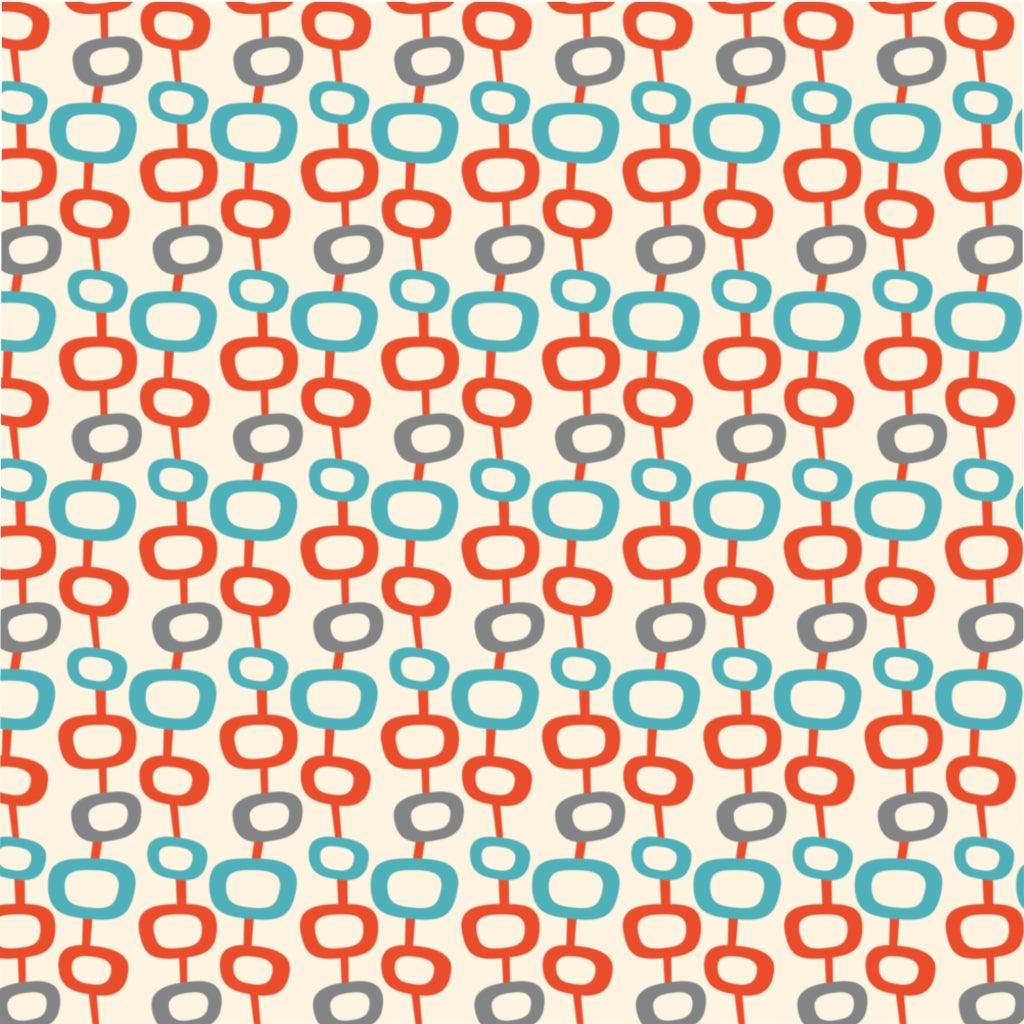 Retro Mod Abstract Blue, Orange & Grey MCM Duvet Cover | lovevisionkarma.com