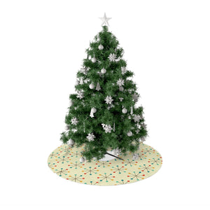 Atomic Starburst Multicolor Mid Century Christmas Tree Skirt | lovevisionkarma.com