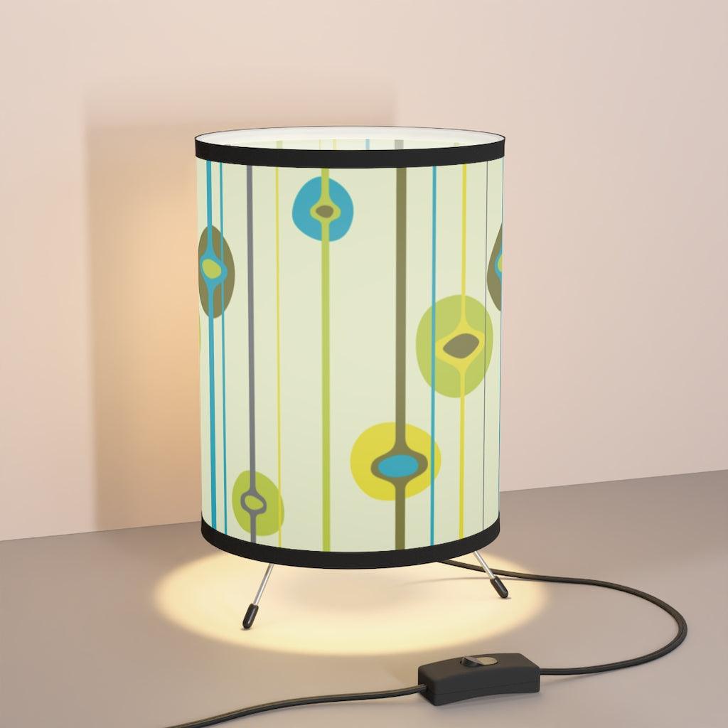 Mid Century Mod Orbs Green & Blue Tabletop Accent Lamp | lovevisionkarma.com