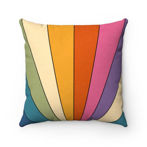 Retro Rainbow Burst MCM Multicolor Pillow | lovevisionkarma.com