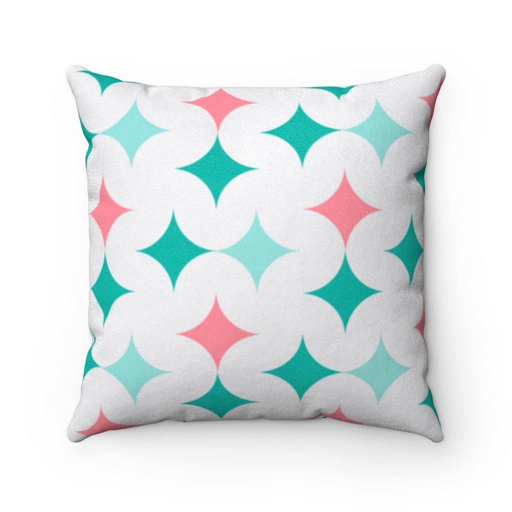 Retro 50s Mid Century Modern Atomic Starburst Pastel Pillow | lovevisionkarma.com