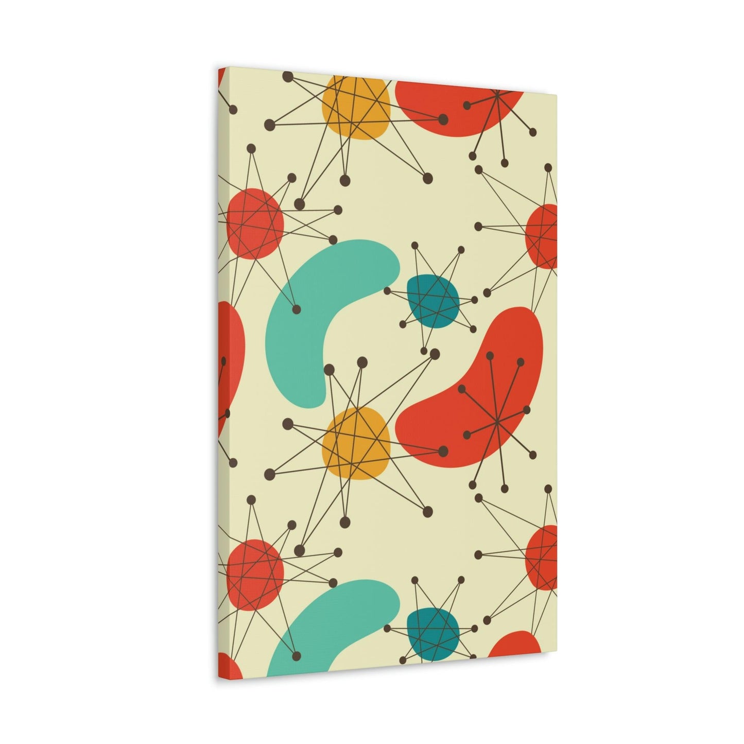 Retro 50s Atomic Burst and Boomerang Mid Century Mod Canvas Gallery Wrap | lovevisionkarma.com