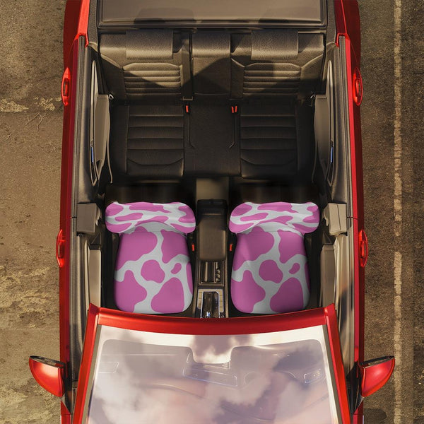 Pink Cow Print Car Seat Covers | lovevisionkarma.com