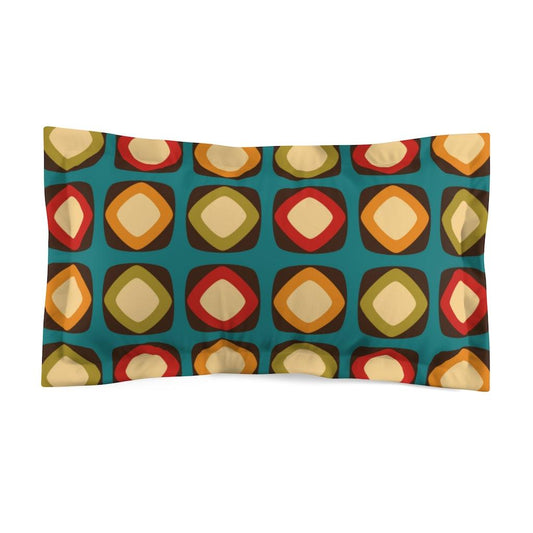 Retro Mod Squares Multicolor MCM Pillow Sham | lovevisionkarma.com