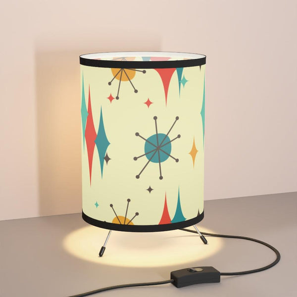Retro Atomic Burst MCM Multicolor Tabletop Lamp | lovevisionkarma.com