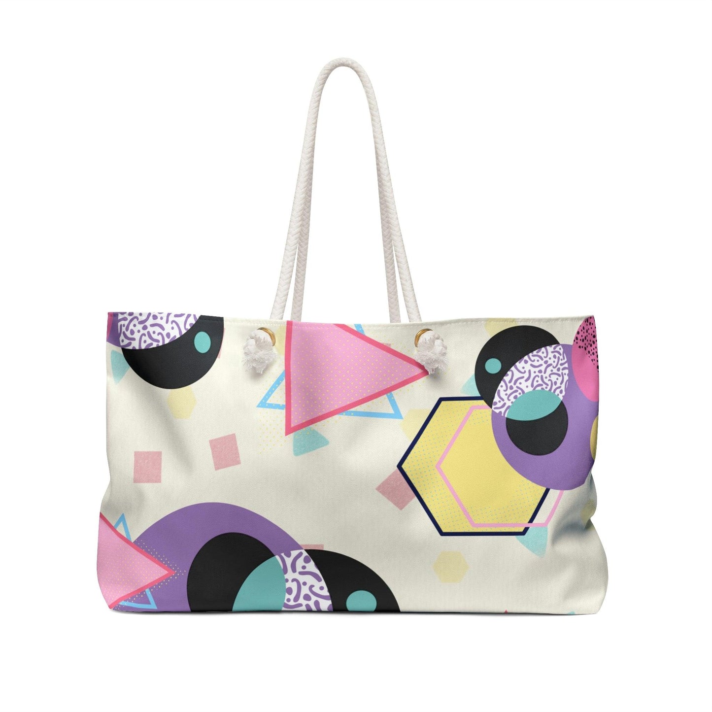 Retro 90's Aesthetic Throwback Multicolor Weekender Bag | lovevisionkarma.com