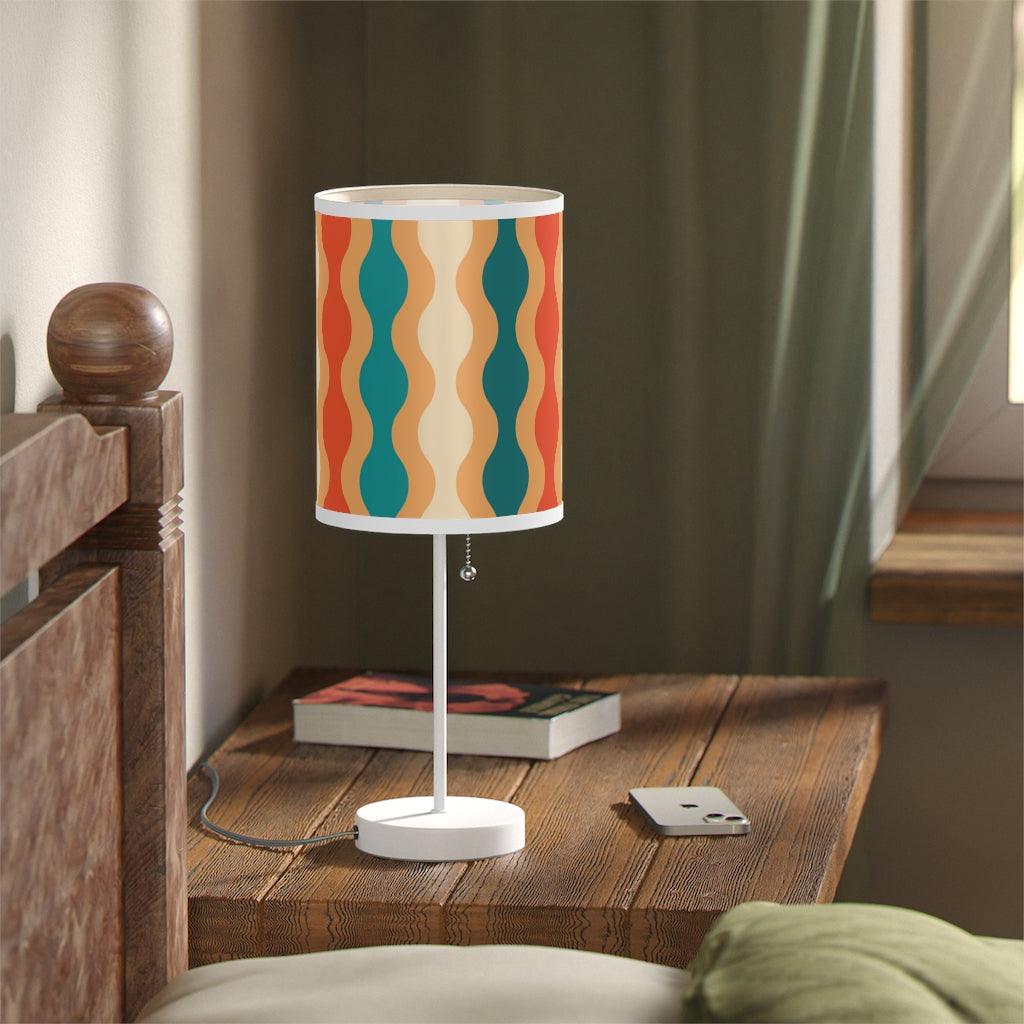 Groovy Waves Retro MCM Multicolor Tabletop Lamp | lovevisionkarma.com