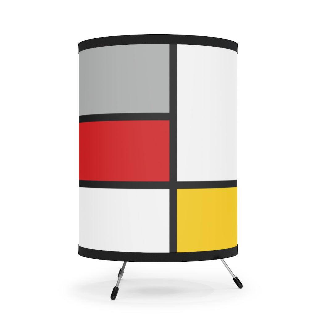 Retro Mondrian Inspired Multicolor Tabletop Lamp | lovevisionkarma.com