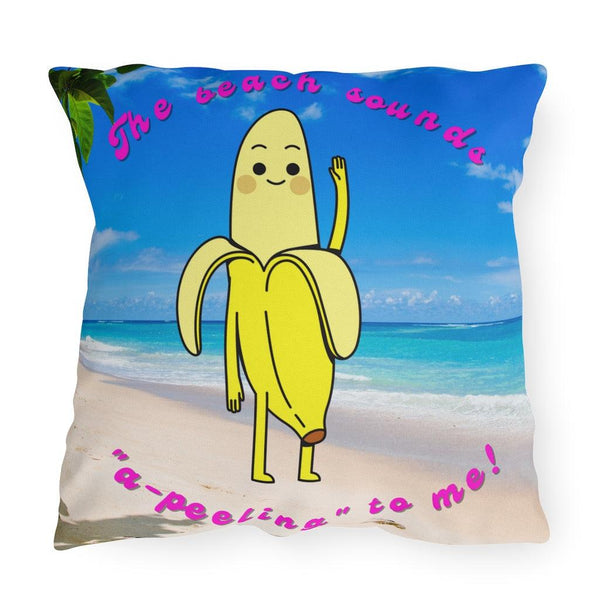 Cute Banana "A-peeling" Outdoor Pillow | lovevisionkarma.com