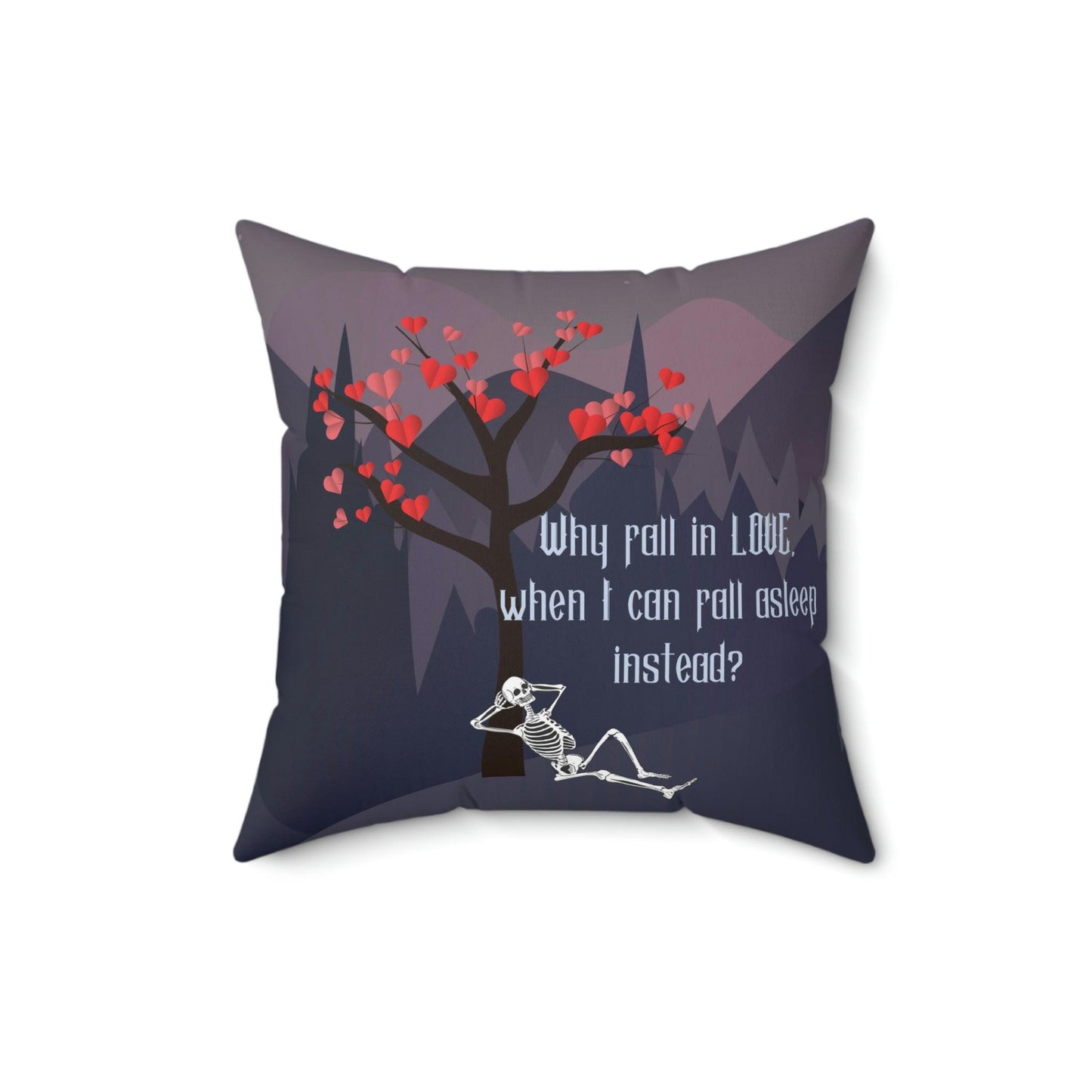 Skeleton Loves Sleep, Single by Choice Funny Valentines Pillow | lovevisionkarma.com