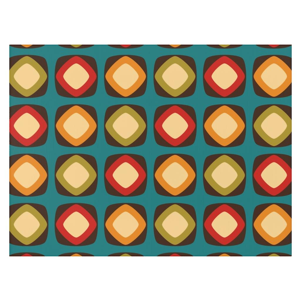 Retro Mod Squares Multicolor MCM Accent Rug | lovevisionkarma.com