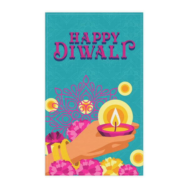 Diwali Home Decor, Festive & Colorful Kitchen Tea Towel | lovevisionkarma.com