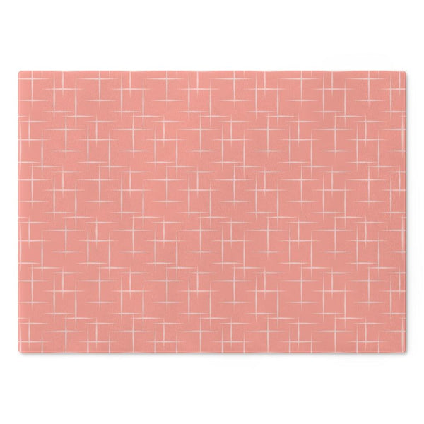 Retro Mid Century Modern Pink Glass Cutting Board | lovevisionkarma.com
