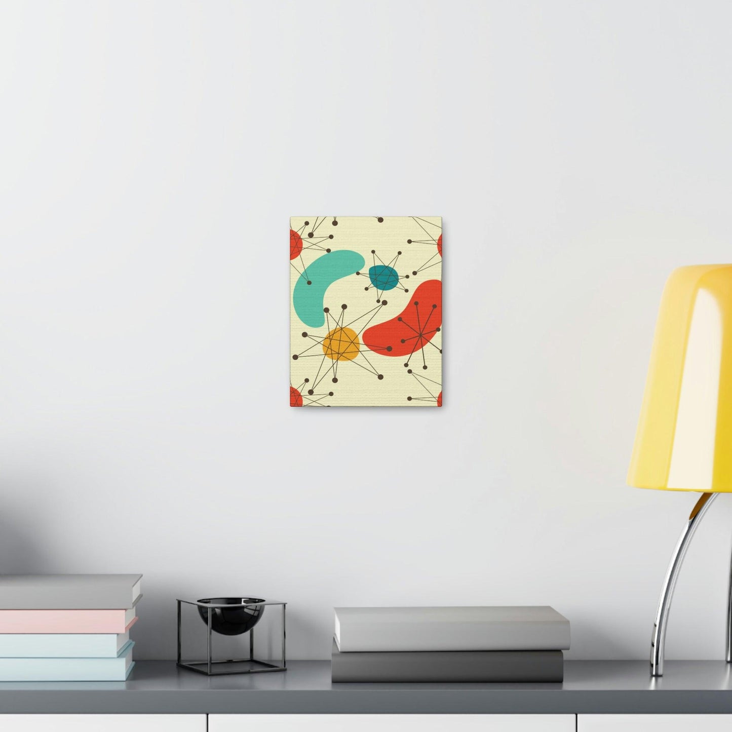 Retro 50s Atomic Burst and Boomerang Mid Century Mod Canvas Gallery Wrap | lovevisionkarma.com