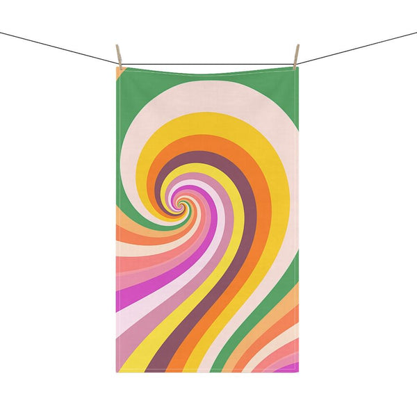 Retro 60s Candy Swirl Groovy Kitchen Tea Towel | lovevisionkarma.com