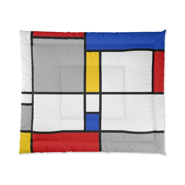 Retro MCM Mondrian Inspired Comforter | lovevisionkarma.com