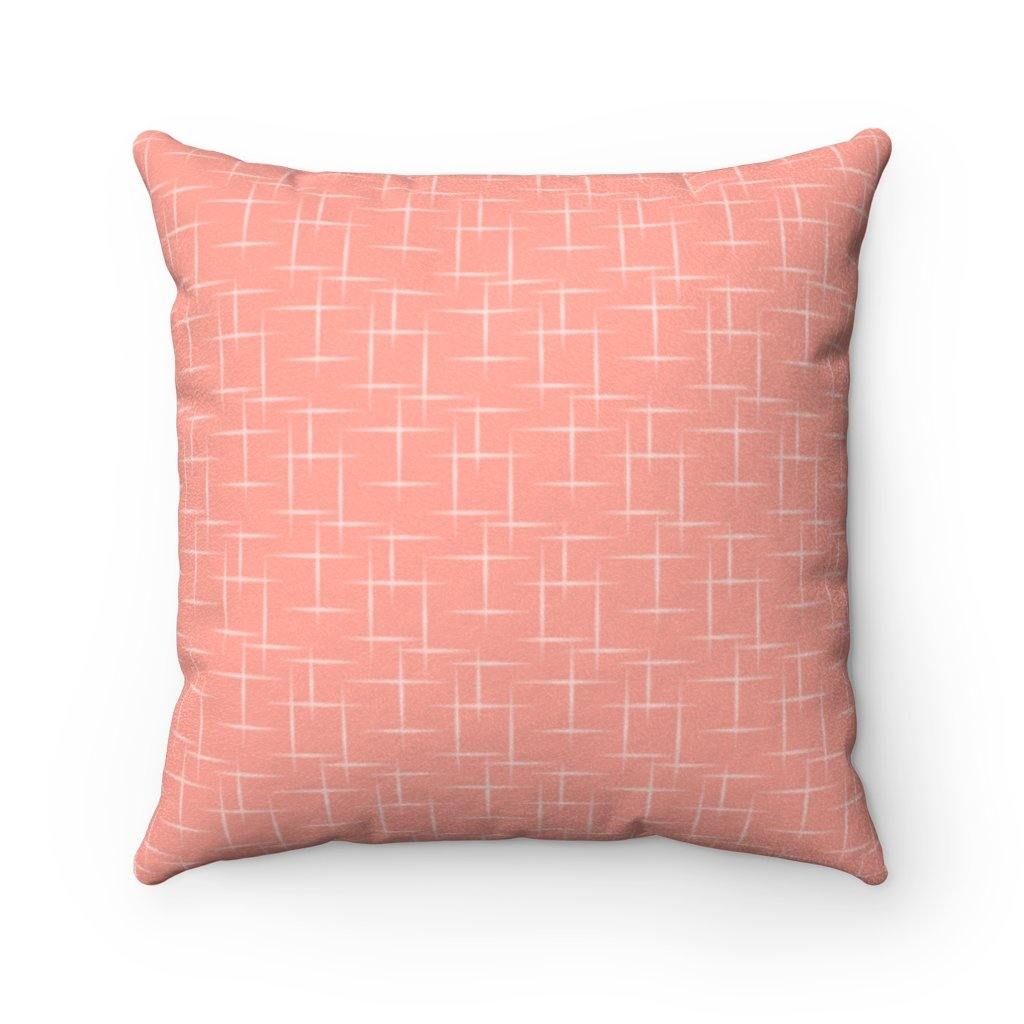 Retro 50's Atomic Salmon Pink MCM Throw Pillow | lovevisionkarma.com